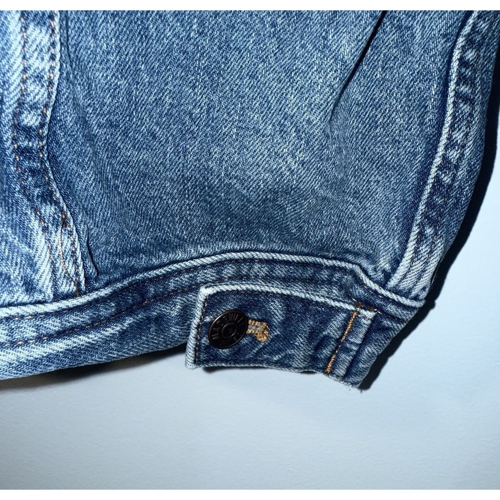 MADEWELL Women's Jean Jacket Denim Pockets Button Blue Style MA254 Size L - Picture 6 of 10